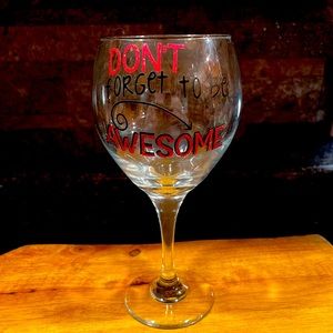 Hand painted wine glass